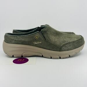 Skechers Women's Martha Stewart Relaxed Fit Easy Going Clogs Olive 158824 Size 9